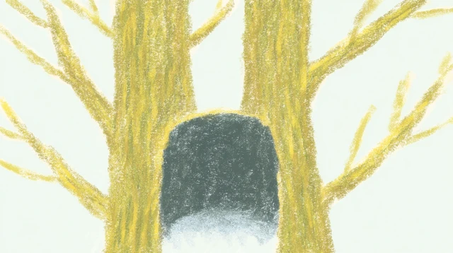 Minimalist Tree Hollow Illustration