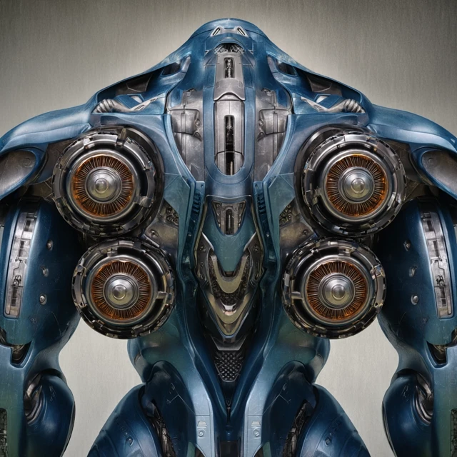 Female Mecha Back Design Photorealistic Thrusters