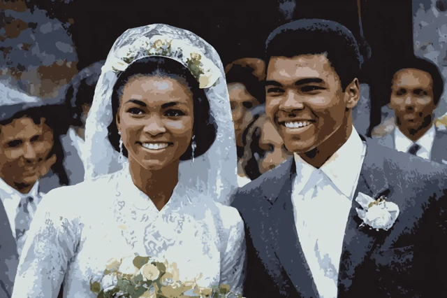 Muhammad Ali and Belinda Boyd Wedding Illustration