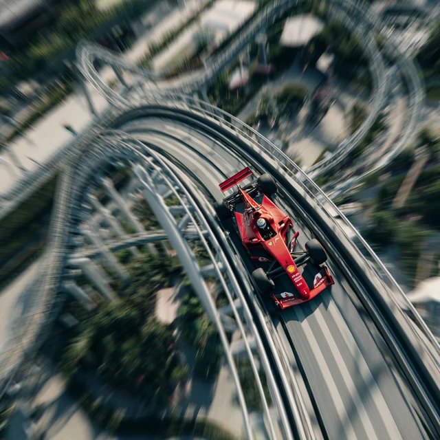 Ferrari Formula Rossa Rollercoaster Thrill Ride