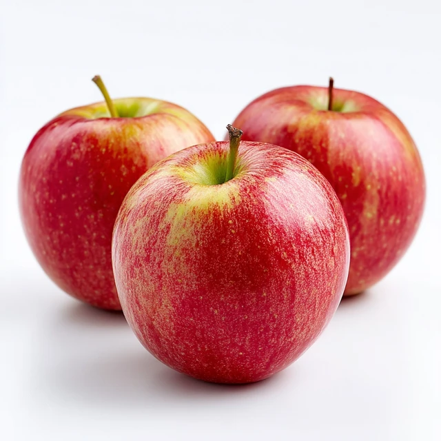 Red Apples on White Background Food Photography