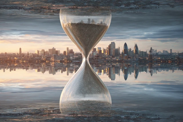 Hourglass City: Time Turns the World Upside Down