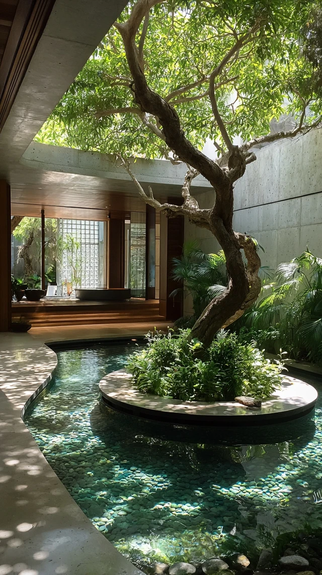 Tropical Courtyard House Minimalist Design