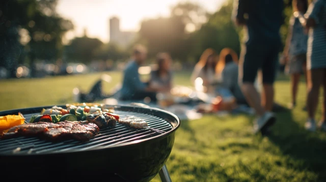 Summer Picnic BBQ Grill Food Friends Park