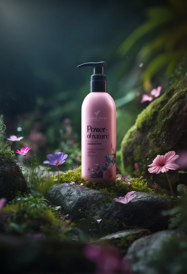Power of Nature Shampoo Product Photography