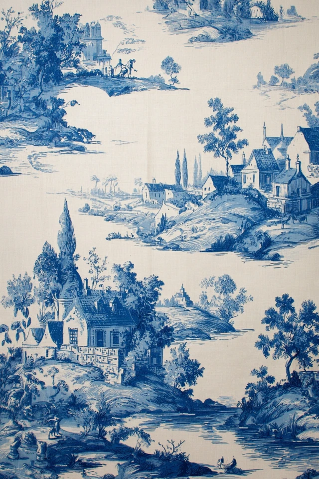Toile de Jouy Elegant Scene Artwork