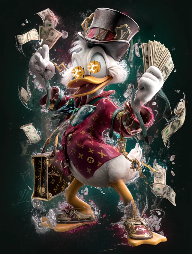Scrooge McDuck in Louis Vuitton Cartoon