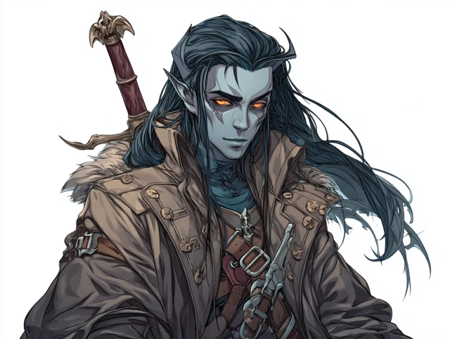 Anime Elven Rogue Vampire Hunter Dungeons and Dragons