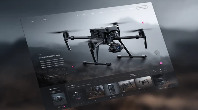 Luxury Drone Website Landing Page Design Premium