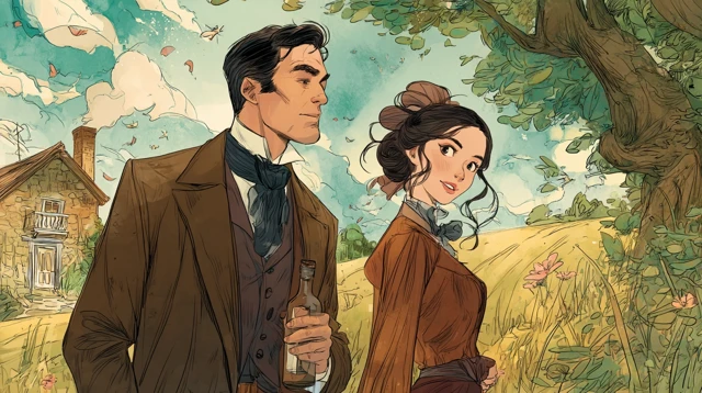 Victorian Romance Lyell and Wife Comic Style