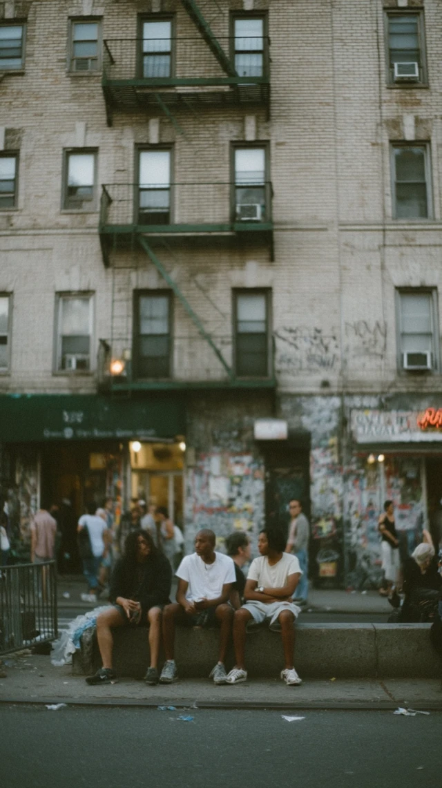 Lower East Side NYC People Hanging Out