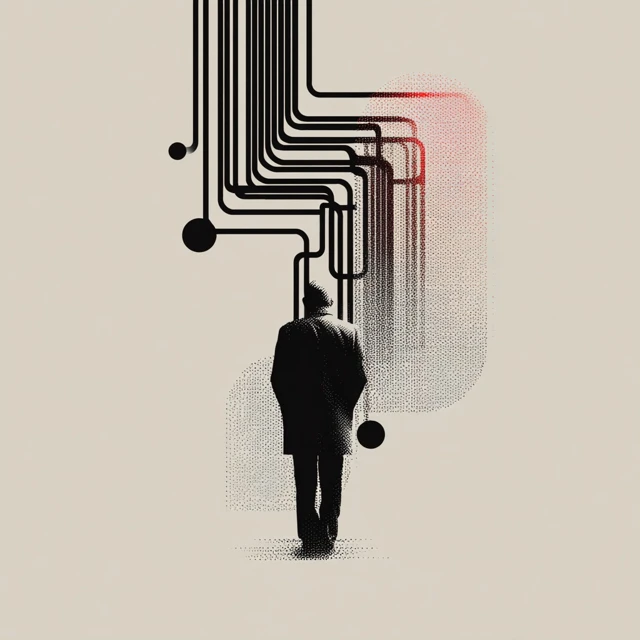 Minimalist Tube Shape Composition Illustration