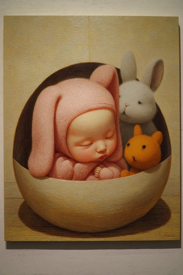 Sleeping Baby Red Panda by Liu Ye