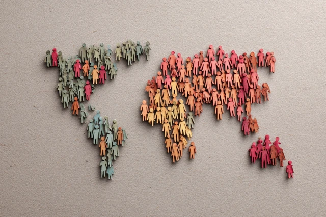 World Population Day Image People Forming World Map