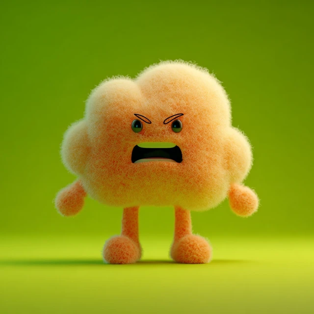 Cute Exhaust Monster 3D Rendered Animation