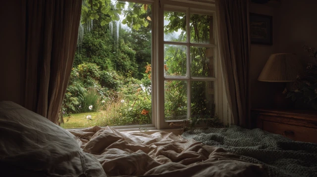 Cozy Bedroom with Garden View Summer Cottage