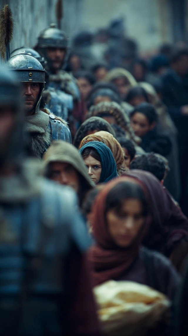 Gothic Refugees Receiving Aid Under Roman Supervision