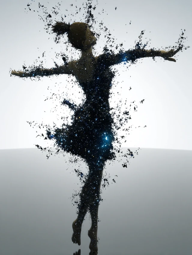 Woman Dissolving in Void: Emotional Emptiness
