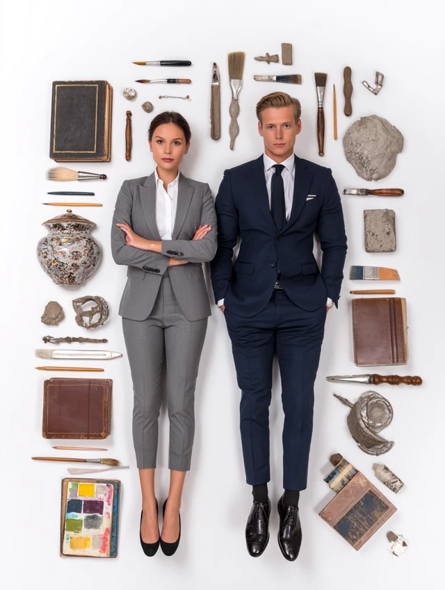 Business Professionals Knolling Artefacts