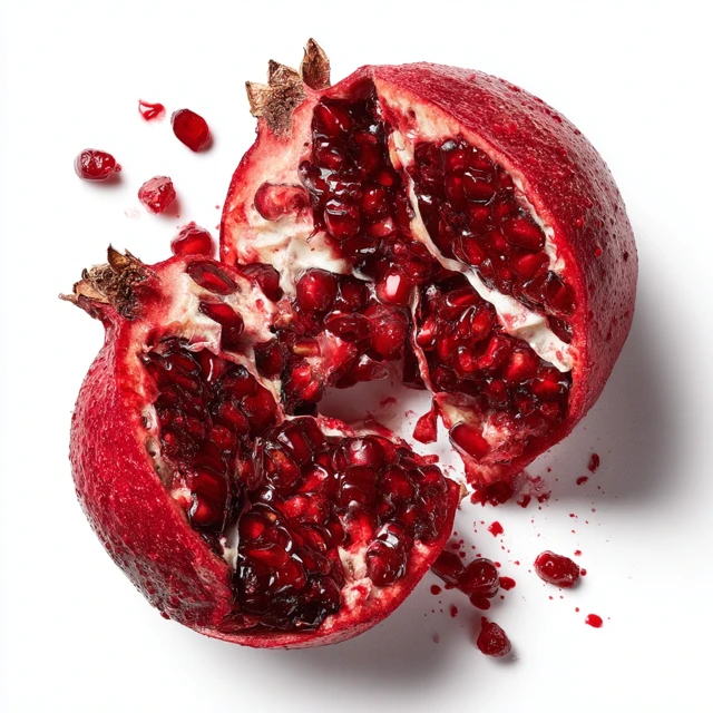 Macro Photography Cracked Pomegranate Juicy Red Fruits