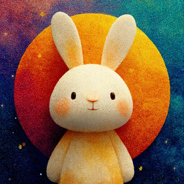 Smiling Rabbit Murakami Style Cute Dreamy Art
