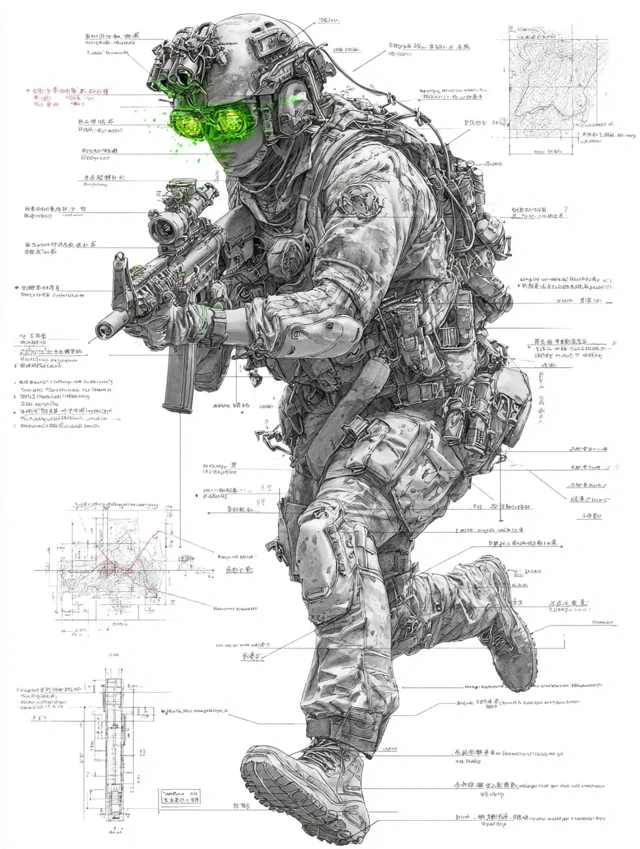 Special Forces Operator Blueprint Night Raid 3D Render