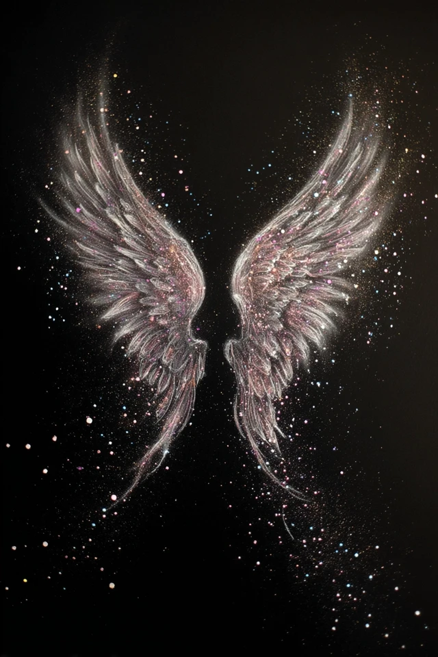 Sparkle Angel Wings Illustration