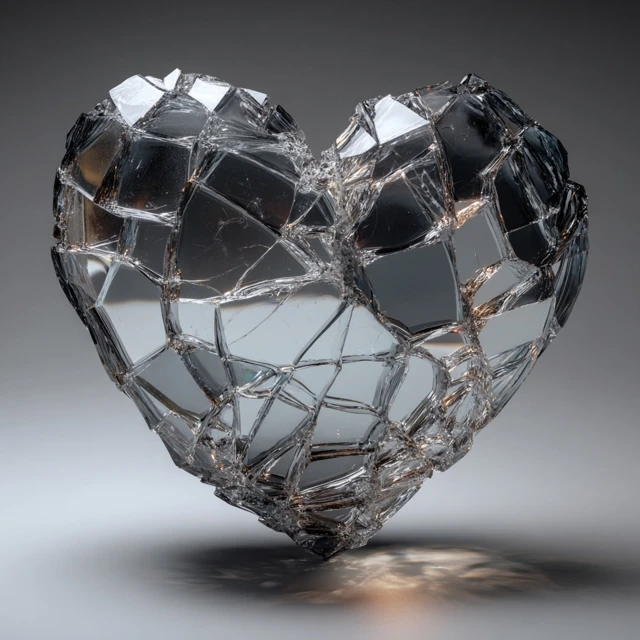 Shattered Heart Broken Glass Concept Art