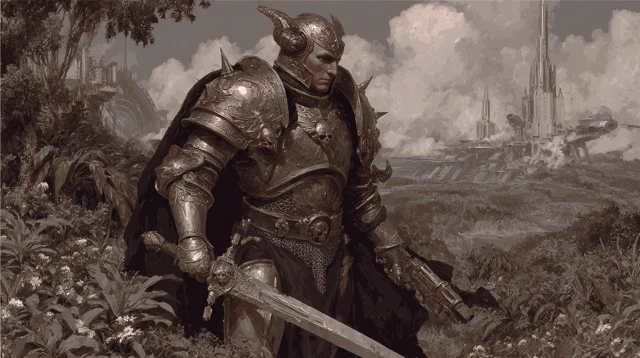 Chaos Space Marine Warlord Warhammer 40k Artwork