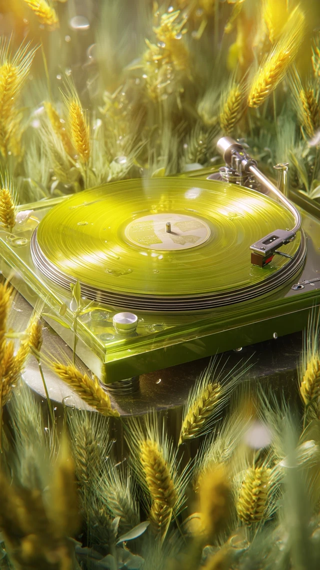 Little Fullness Festival Music Poster Wheat Vinyl Player