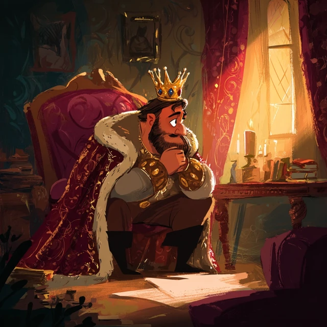 Royal King Planning a Wedding Fantasy Art