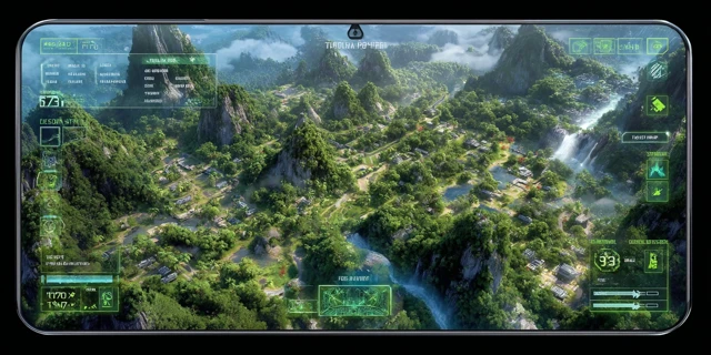 Futuristic Game UI Minimap Design