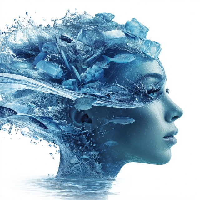 Mermaid Fusion Water and Ice Art