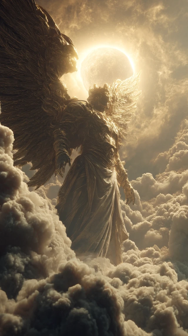 Divine God Above the Clouds Epic Scene