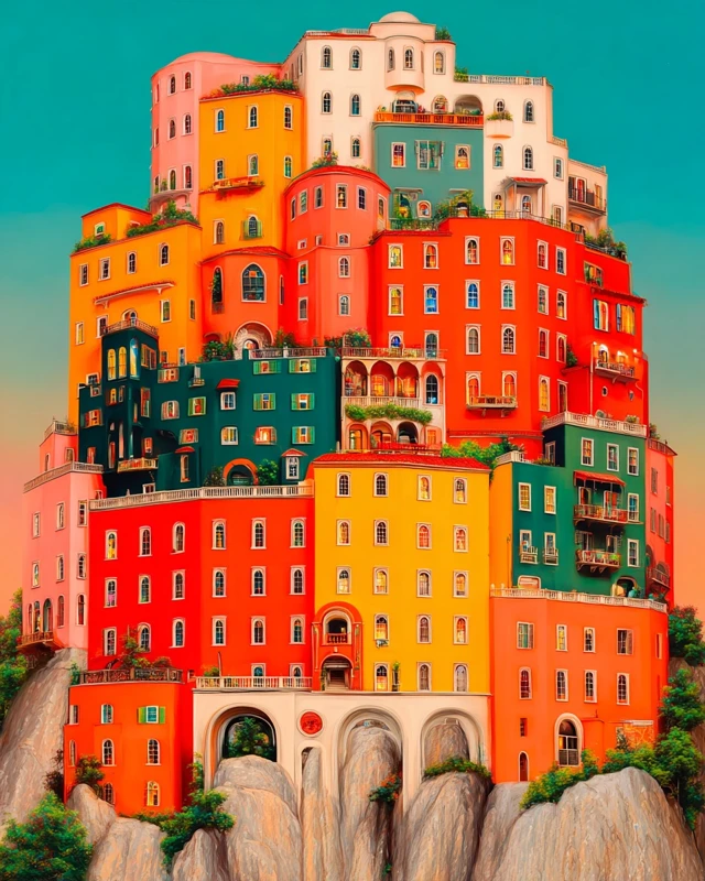 Techno Portrait with Vibrant Colors
