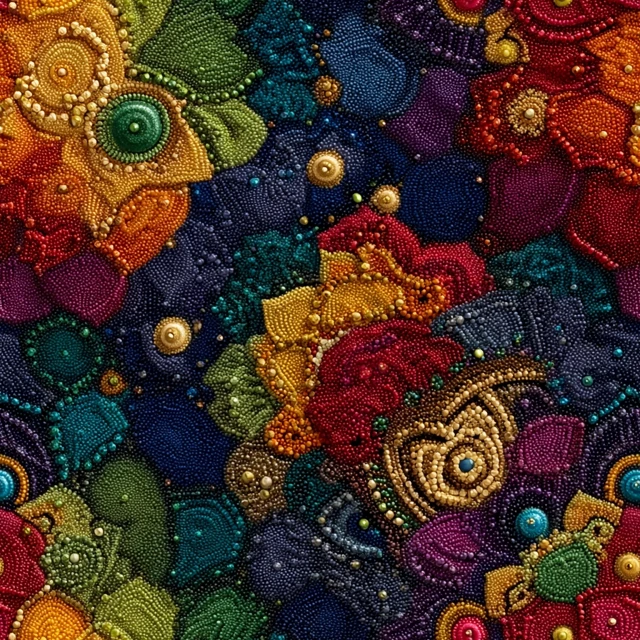 Rainbow Floral Mandala Pattern