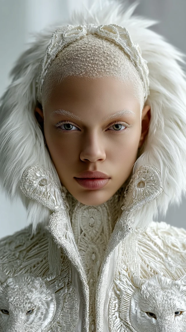 Fashion Albinos Model Haute Couture Photography