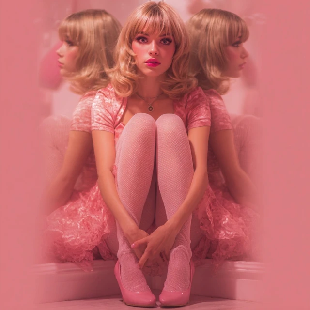 Transgender Beauty Pink Outfit Feminine Gaze