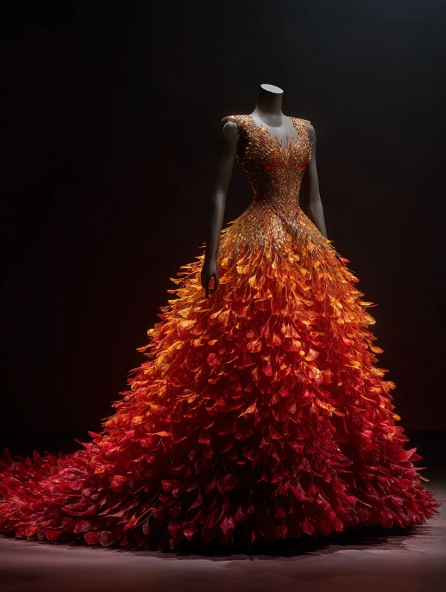 Firebird Inspired Gown Fierce Magical and Powerful