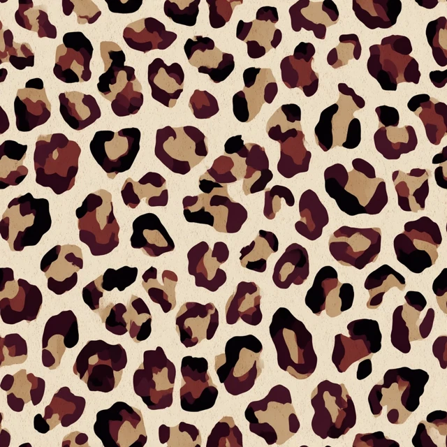 Leopard Print Pattern Artwork Beige Background