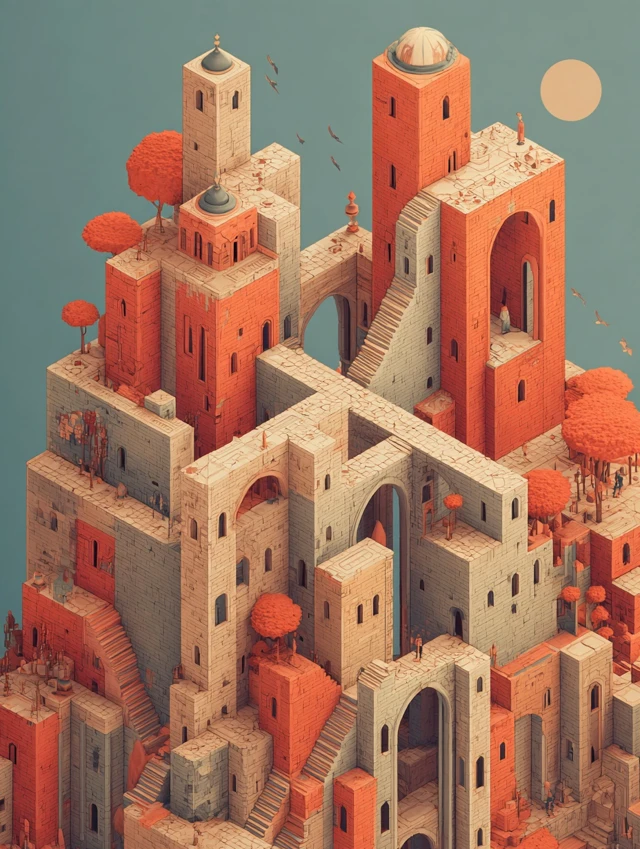 Mysterious Hanging Garden Monument Valley Style