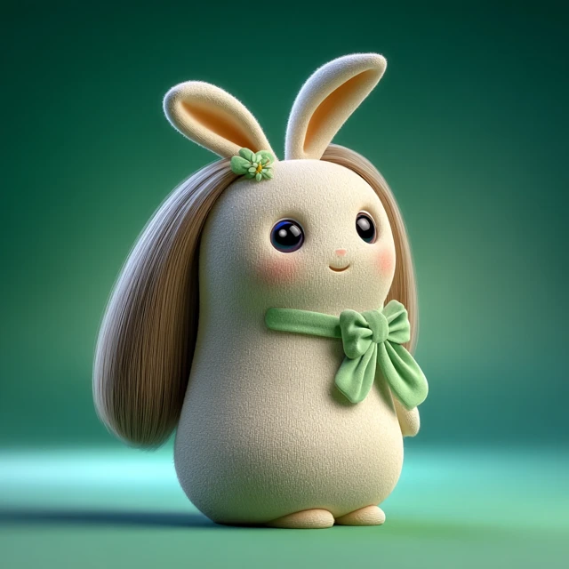 Adorable Plush Bunny Toy with Bow