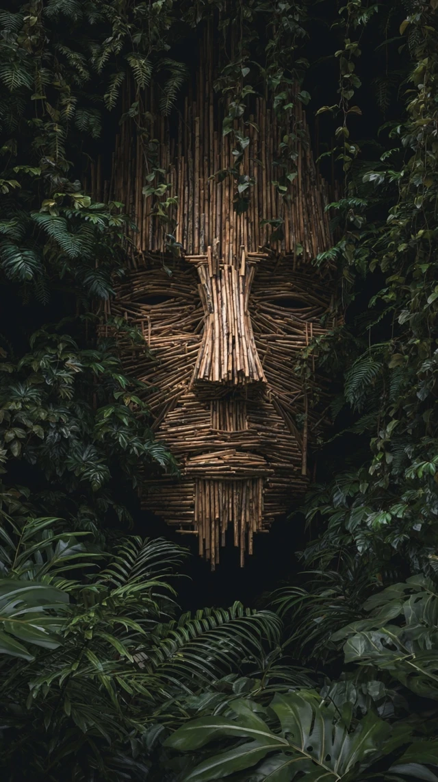 Wooden Sculpture in Jungle Adventure