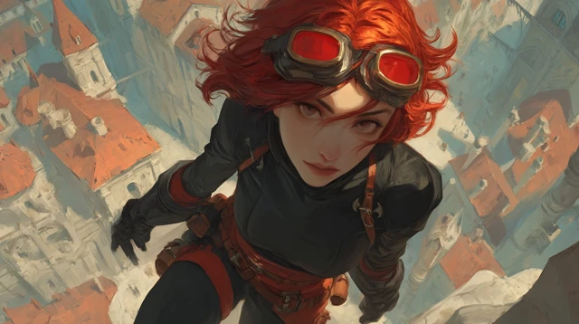 DND Character Portrait Red Haired Woman