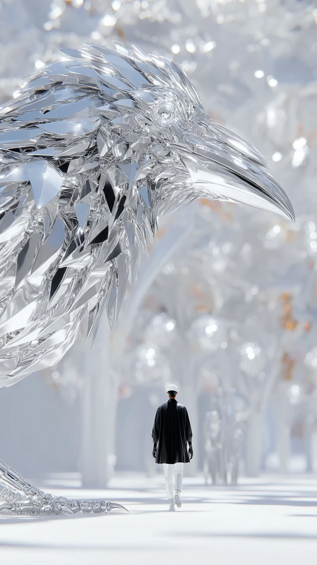 Majestic Raven Prada Style Photorealistic Art