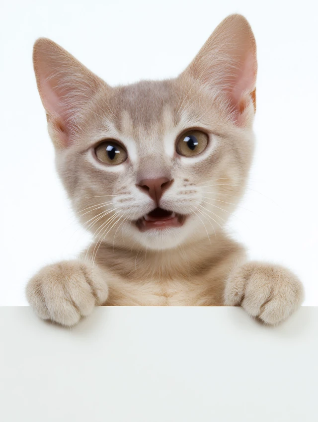 Happy Kitten Close Up Adorable and Playful