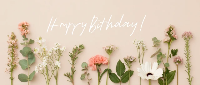 Happy Birthday Flower Banner