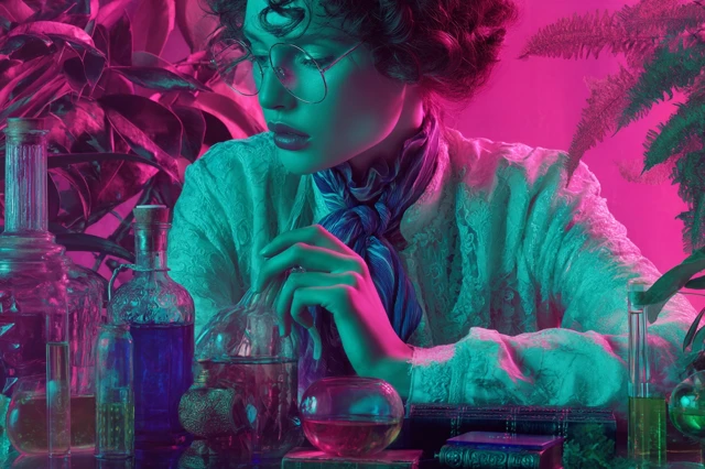 Perfume Workshop Voucher Card 80s Design