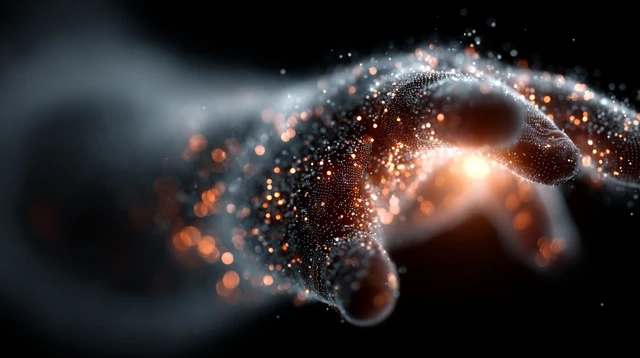 Cybersecurity Breakthrough Glowing Data Interactions