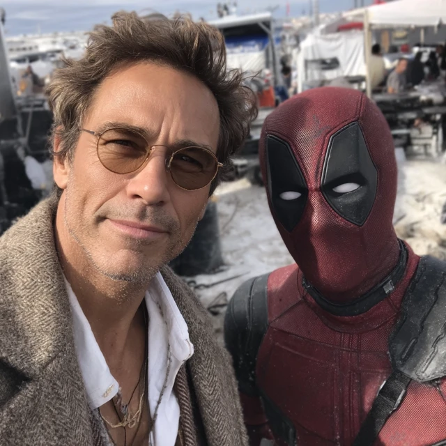 Deadpool Selfie On Set